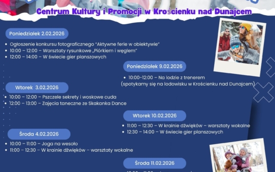 Ferie zimowe w Krościenku nad Dunajcem