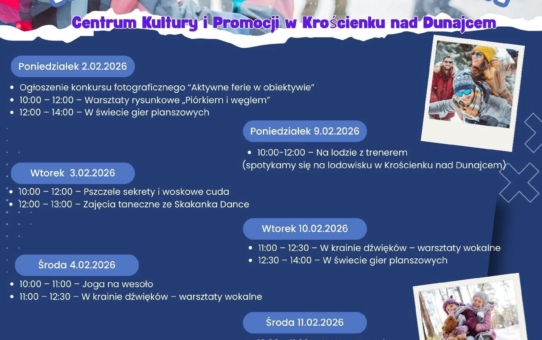 Ferie w gminie Krościenko nad Dunajcem